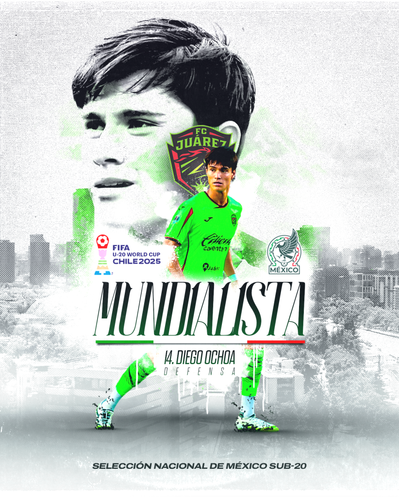 Diego Ochoa representará a México en el Mundial Sub-20 1 CONVOCADO MUNDIAL CHILE 2025